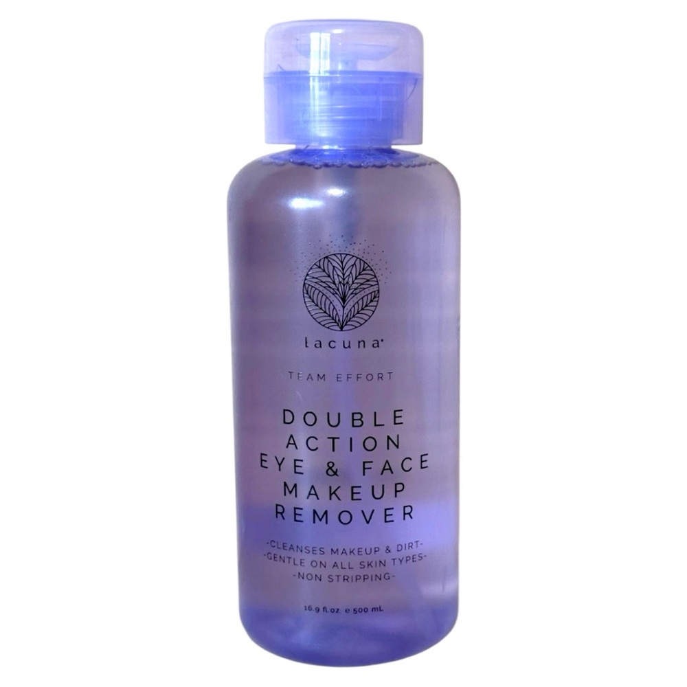 Lacuna Double Action Eye and Face Make-Up Remover Team Effort 500ml NEW PC